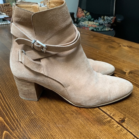 Gorgeous Nude Suede Ankle Boots - Picture 6 of 6